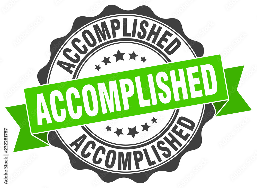 accomplished stamp. sign. seal accomplished stamp. sign. seal