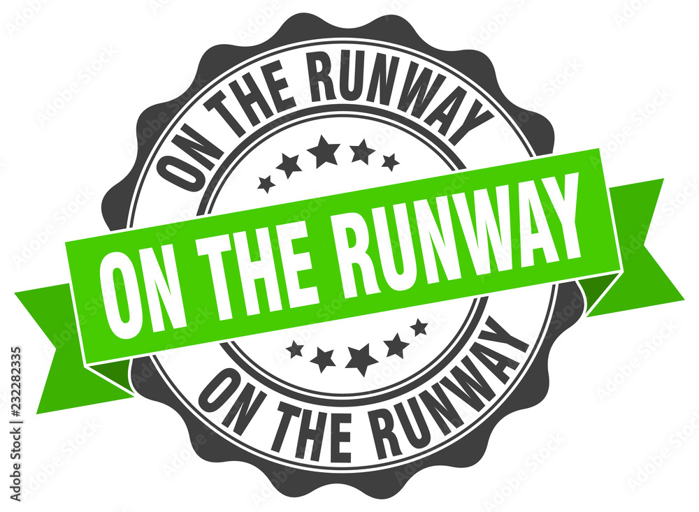 Fototapeta premium on the runway stamp. sign. seal