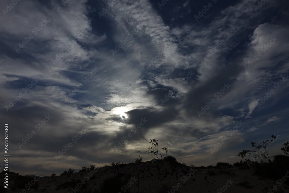Beautiful sky over the dunes in the Natural park of Corralejo,Fuerteventura,Las Palmas,Canary islands,Spain. Beautiful sky over the dunes in the Natural park of Corralejo,Fuerteventura,Las Palmas,Canary islands,Spain.