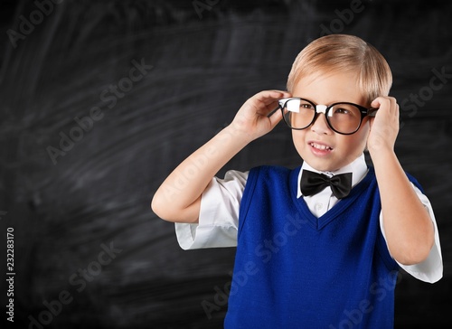 Child with book.