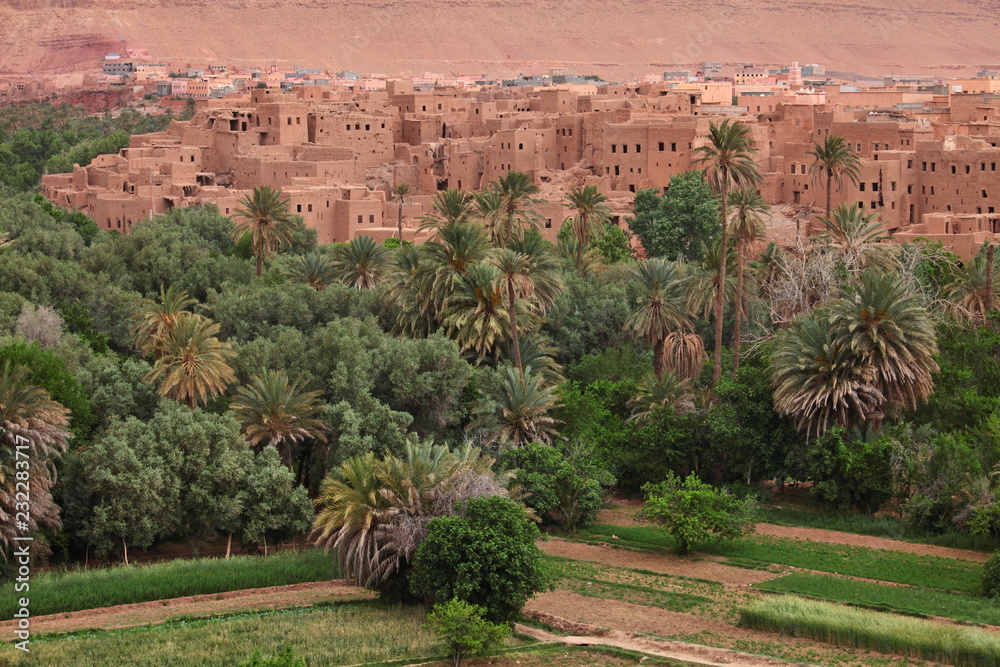 Town in Dades Valley, Morocco Town in Dades Valley, Morocco