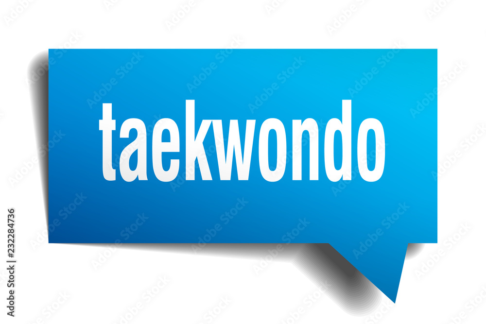 taekwondo blue 3d speech bubble taekwondo blue 3d speech bubble