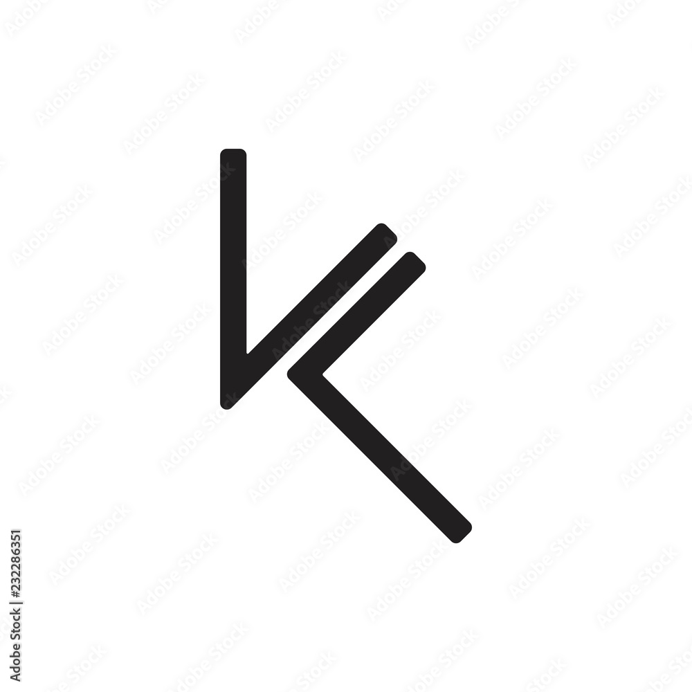 abstract letter kl symbol logo vector abstract letter kl symbol logo vector