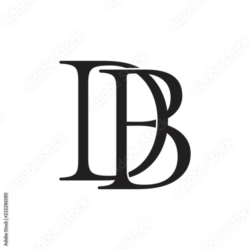 letters db linked logo vector