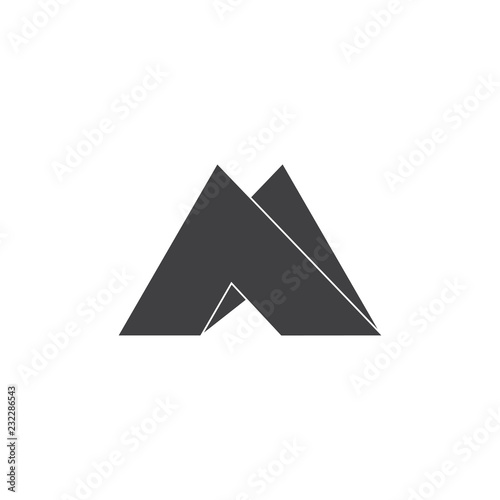 Free Download letter m flat geometric logo vector - GFXLoad