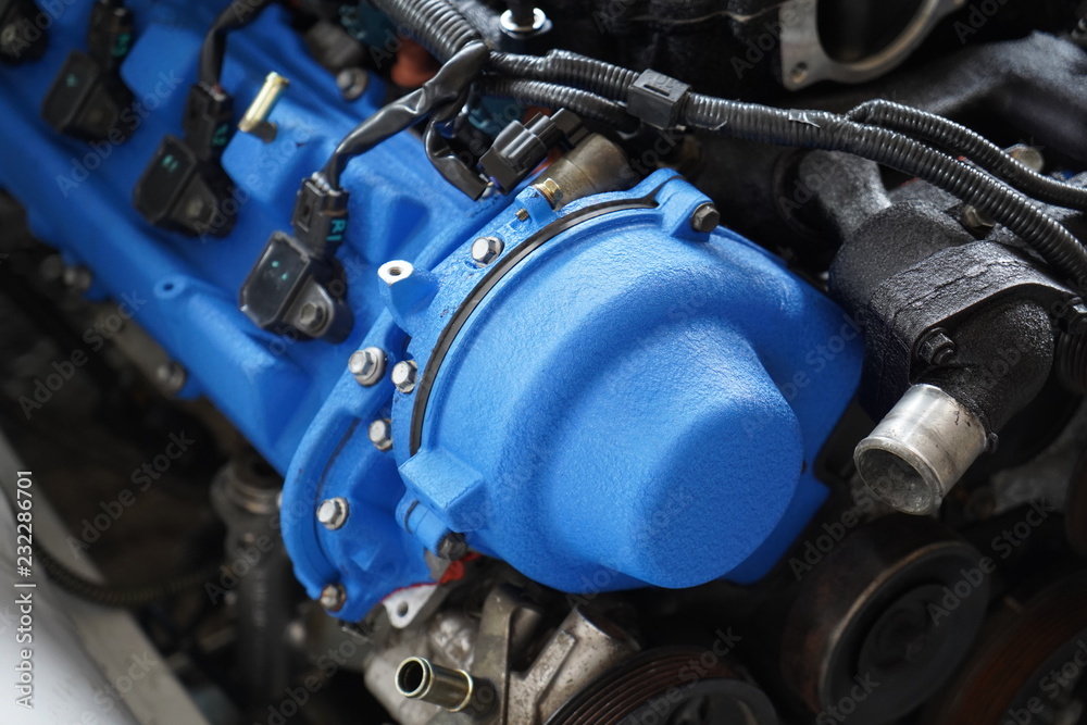 Fototapeta premium Modified engine on racing car