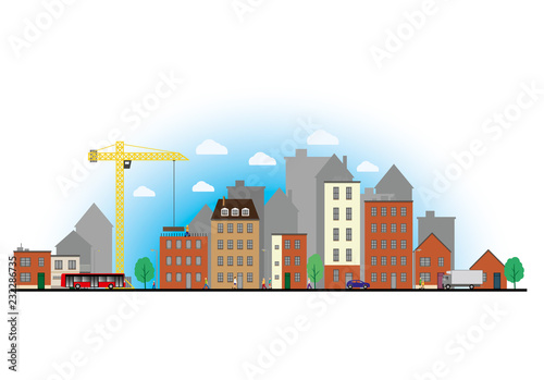 Paysage urbain travaux
