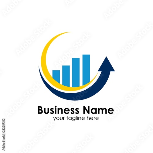 Finance logo template. accounting logo template. charts icon