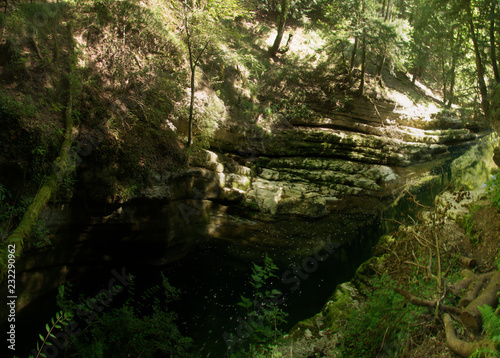Section of the lower ravine in the Gorges de l'Areuses, Romandie