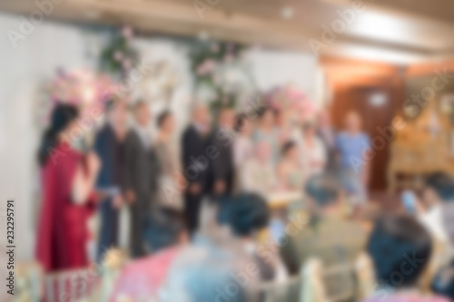 Abstract blur background of wedding party
