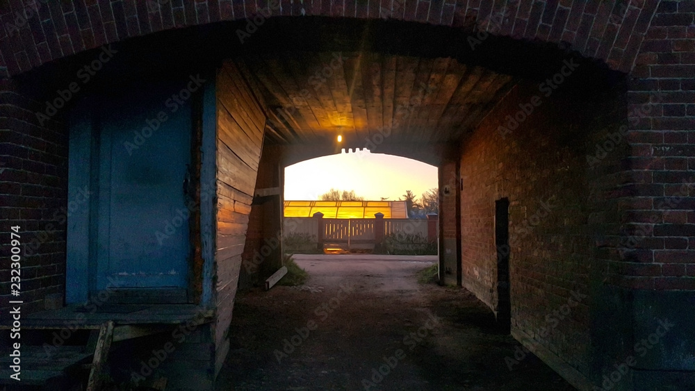 View through the arch.