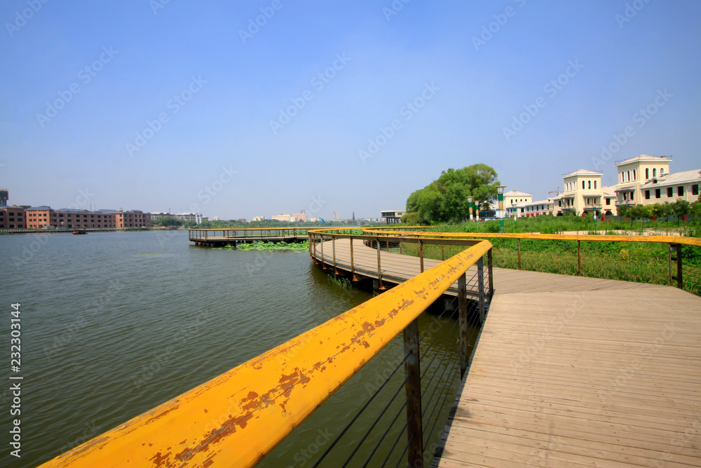 pier and building in the park pier and building in the park