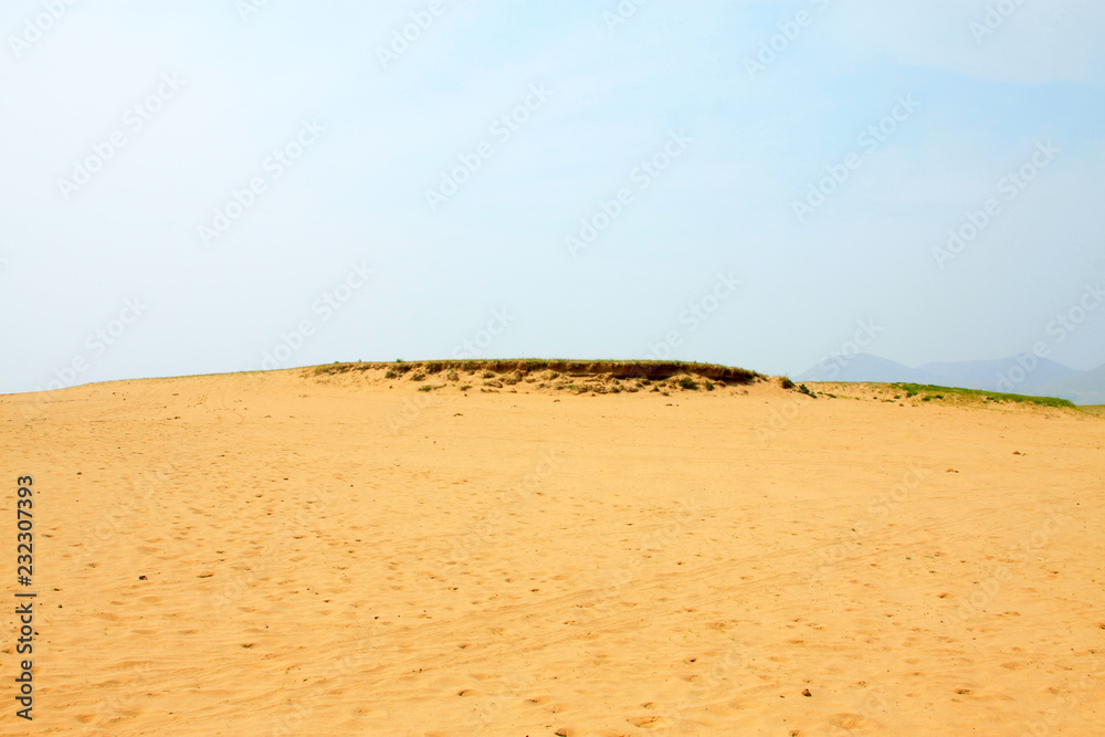 Desert landscape in the WuLanBuTong grassland, China Desert landscape in the WuLanBuTong grassland, China