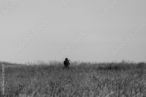 woman in the field