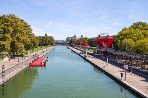 PARIS, FRANCE, SEPTEMBER 9, 2018 - The City of Science and Industry in the Villette Park (Parc de la Villette) in Paris, France. photo