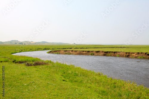 Tuligen River scenery in the grassland  Xilin gol league  China