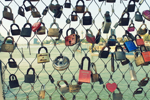 Lovers locks on the bridge