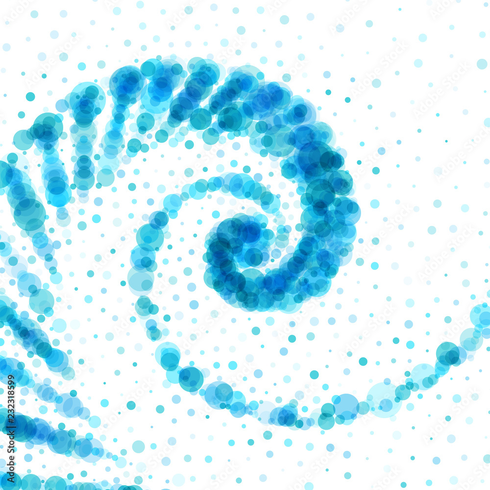 Blue spiral ocean sea wave, vector illustration. Blue spiral ocean sea wave, vector illustration.