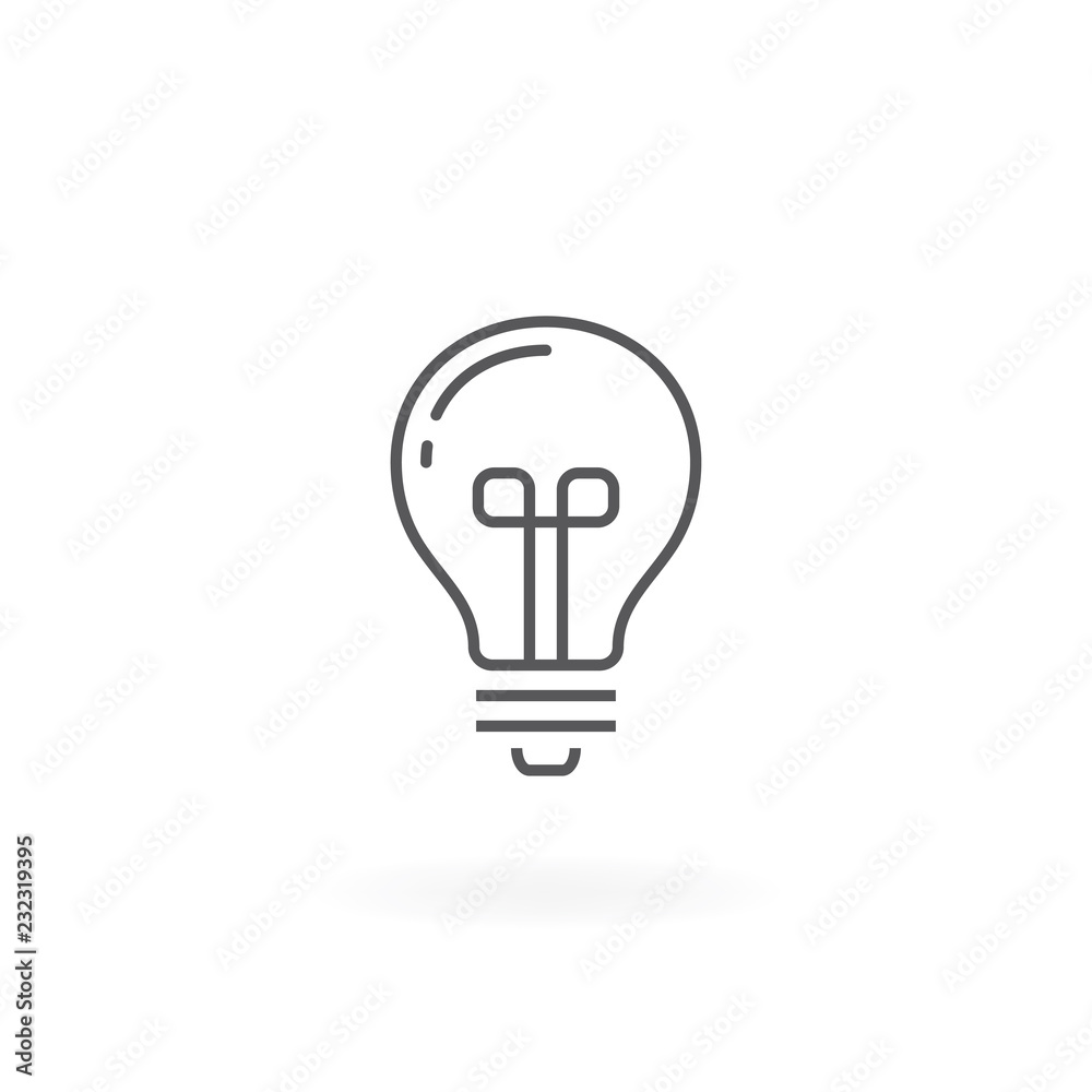Light bulb vector icon. Idea icon, Symbol of creativity, idea, electricity. Light bulb icon isolated on white background Light bulb vector icon. Idea icon, Symbol of creativity, idea, electricity. Light bulb icon isolated on white background