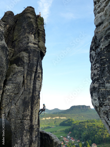 Mountain climbing in Saxon Switzerland