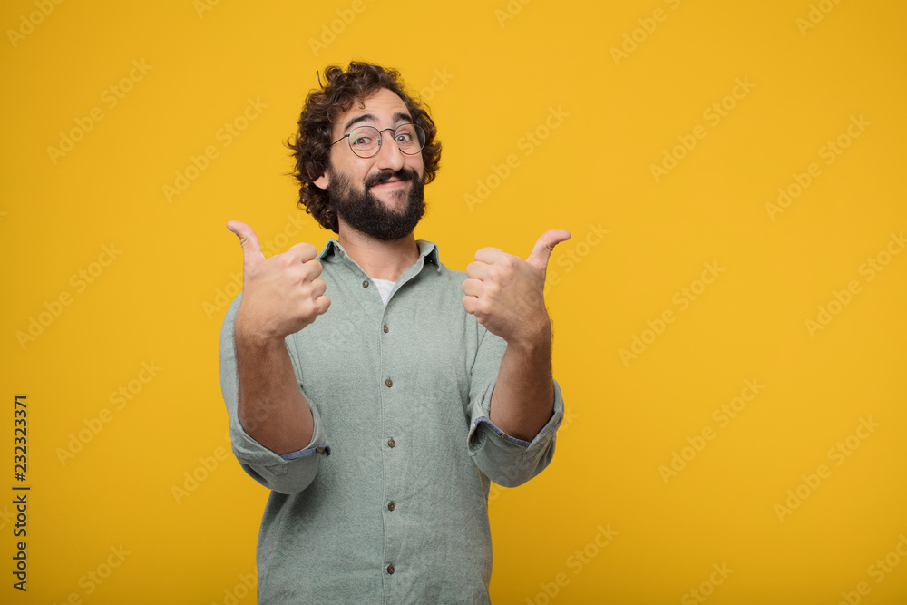 Fotografie young bearded businessman expressing a concept