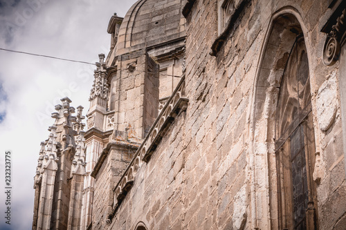 architectural detail of St Mary s Cathedral of Toledo in spain photo