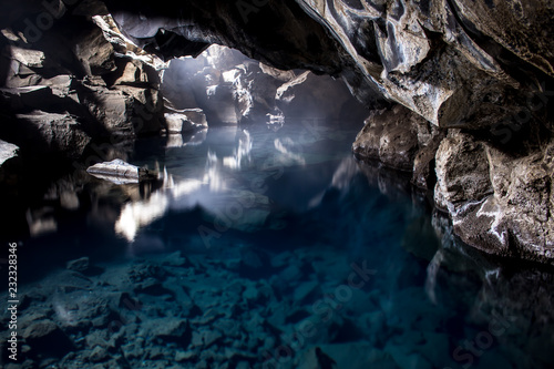 Grjótagjá Cave near Reykjahlid, Lake Myvatn Region, Iceland