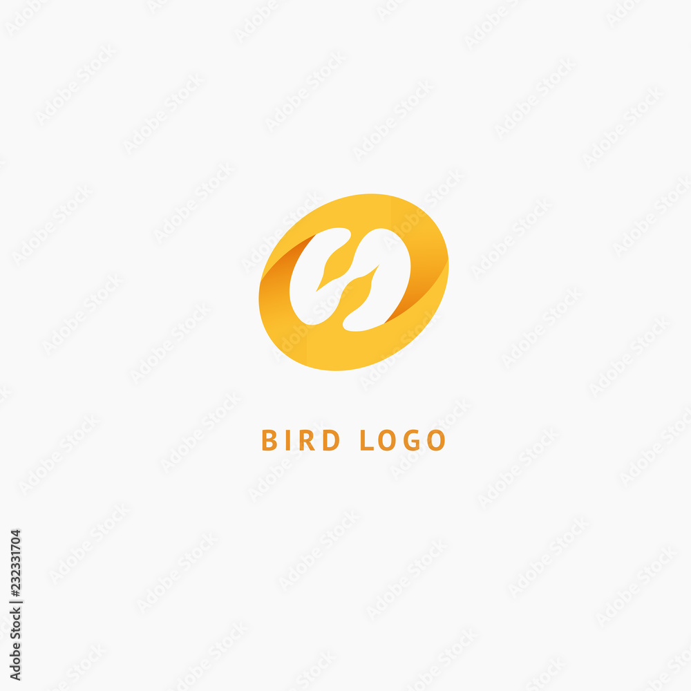 Bird silhouette logo. Vector abstract minimalistic illustration flying fowl. Swan icon. Zoo, pet shop, farm, bird feather, wild nature vector flat style logotype modern. Bird silhouette logo. Vector abstract minimalistic illustration flying fowl. Swan icon. Zoo, pet shop, farm, bird feather, wild nature vector flat style logotype modern.