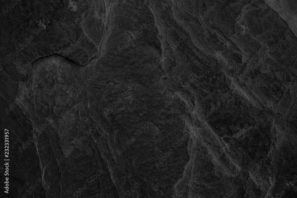 Naklejka premium Dark grey black slate background or texture.