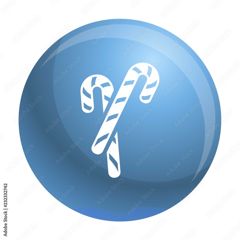 Candy striped sticks icon. Simple illustration of candy striped sticks vector icon for web design isolated on white background Candy striped sticks icon. Simple illustration of candy striped sticks vector icon for web design isolated on white background
