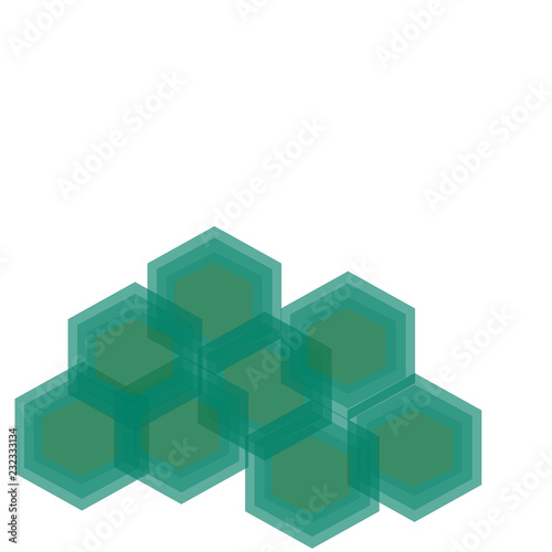 green pattern background with poly shape