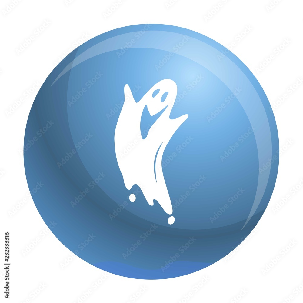 Smile ghost icon. Simple illustration of smile ghost vector icon for web design isolated on white background Smile ghost icon. Simple illustration of smile ghost vector icon for web design isolated on white background