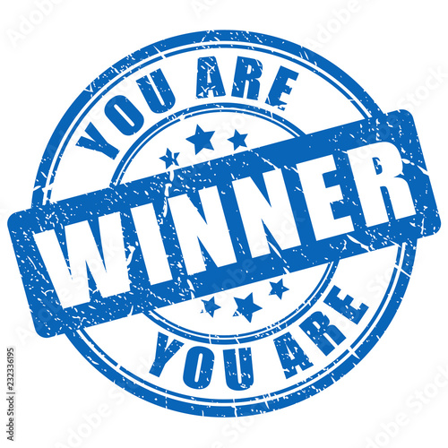 You are winner stamp