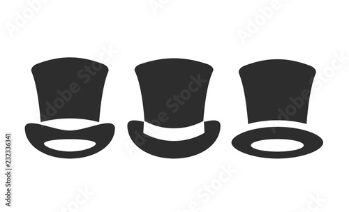 Top hat vector icon