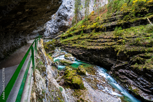 Breitachklamm, Allgäuer Alpen, Kleinwalsertal, Kreis Oberallgäu, Bayern, Deutschland photo