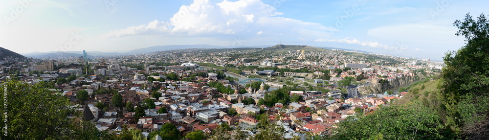 Fototapeta premium Panoramic view of Tbilisi, Georgia
