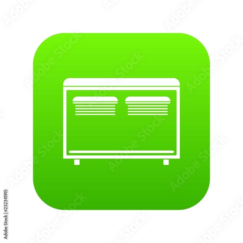 Home equipment for heating icon digital green for any design isolated on white vector illustration