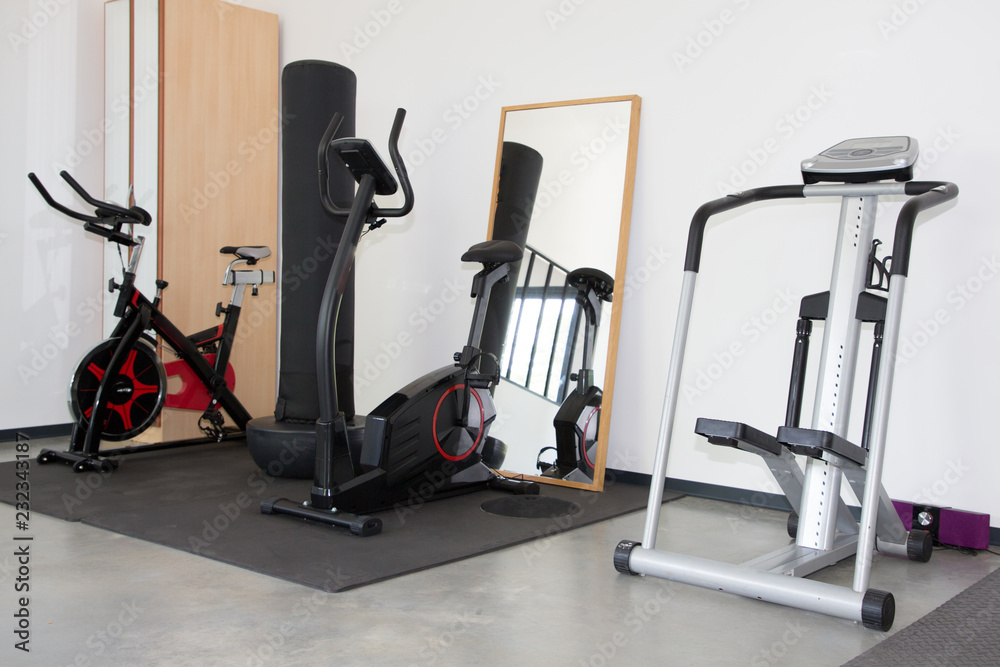 Fototapeta premium fitness room center equipment for healthy gym