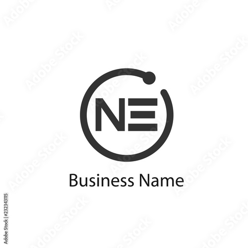 Initial Letter NE Logo Template Design