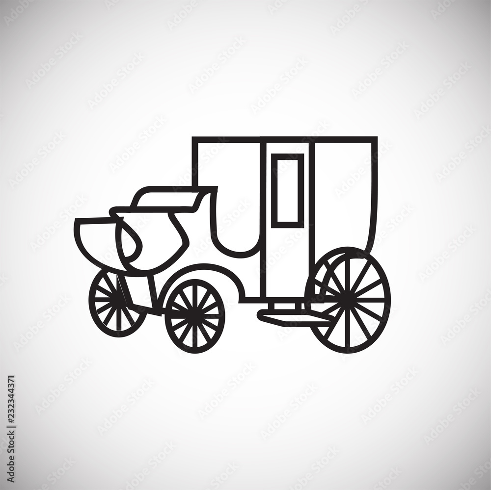 Coach thin line on white background icon Coach thin line on white background icon