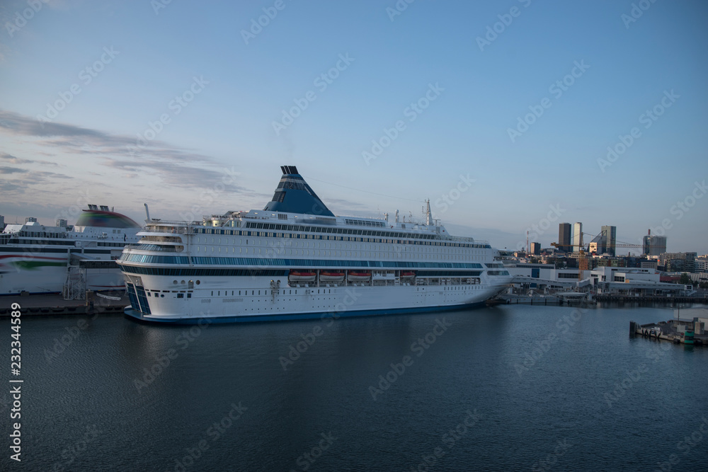 passenger ferry in the port of Tallinn.