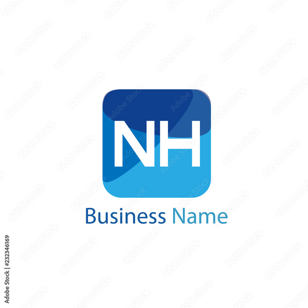 Initial Letter NH Logo Template Design Initial Letter NH Logo Template Design