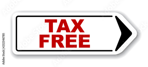 red vector banner tax free