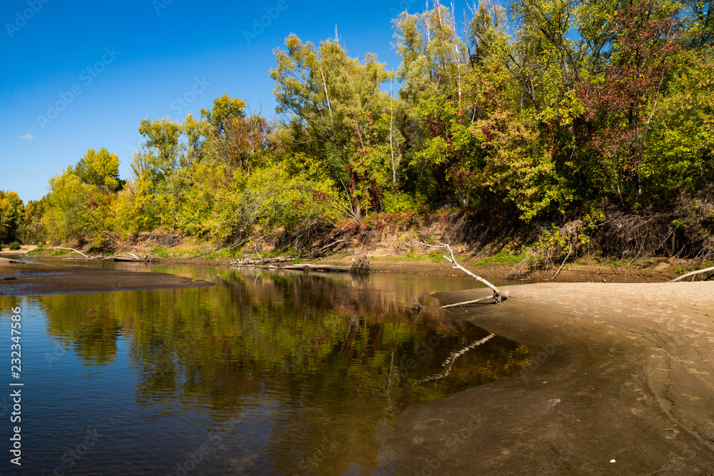river, trees, sky river, trees, sky
