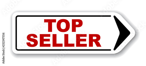 red vector banner top seller