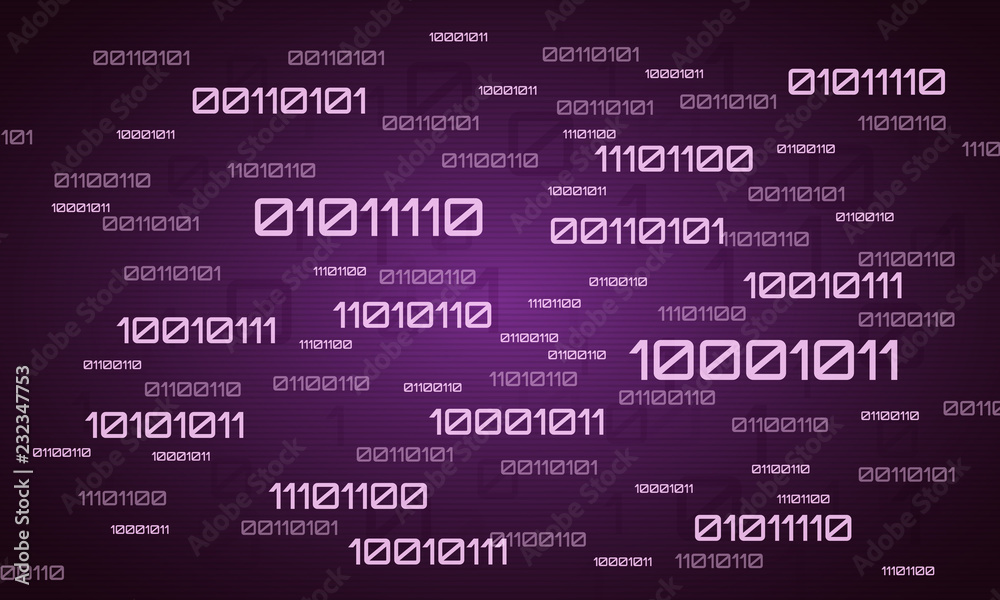 Abstract futuristic background. Digital technology binary code. Vector illustration.