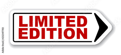red vector banner limited edition