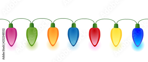 Christmas lights set vector eps 10