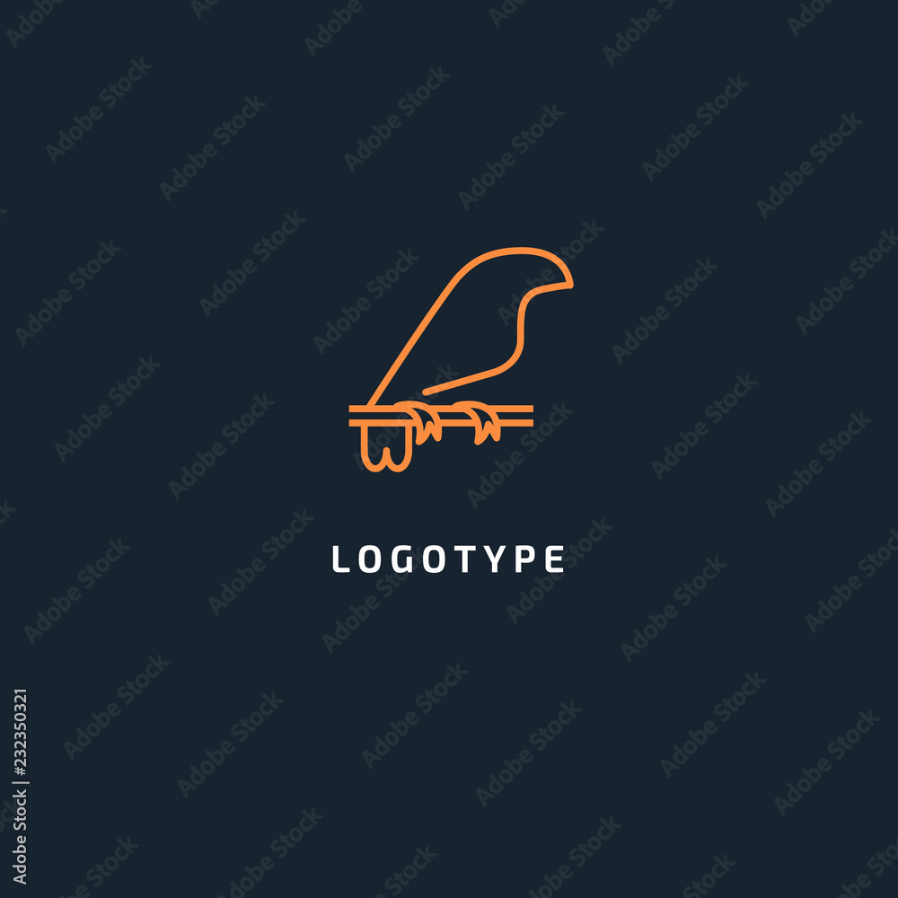 Bird silhouette logo. Vector abstract minimalistic illustration flying fowl. Pigeon icon. Zoo, pet shop, farm, bird feather, wild nature vector flat style logotype modern. Bird silhouette logo. Vector abstract minimalistic illustration flying fowl. Pigeon icon. Zoo, pet shop, farm, bird feather, wild nature vector flat style logotype modern.