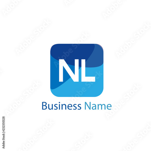 Initial Letter NL Logo Template Design